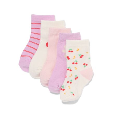 HEMA Babysokken fruit - 5 paar beige (beige) | HEMA