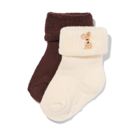 Babysokken muizen - 2 paar beige