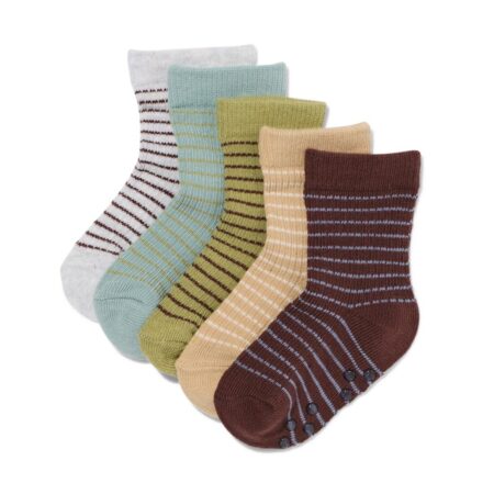 HEMA Babysokken rib strepen - 5 paar donkerbruin (donkerbruin) | HEMA