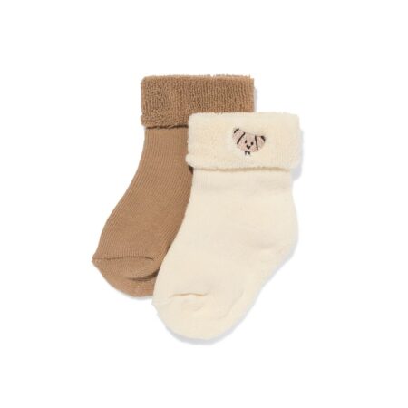 HEMA Babysokken terry croissant - 2 paar beige (beige) | HEMA
