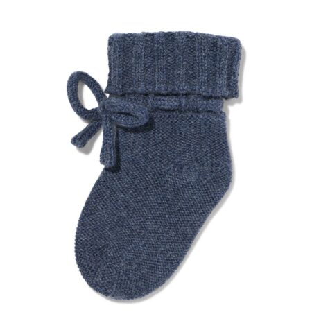 Babysokken wolmix middenblauw