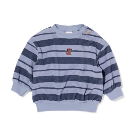 HEMA Babytrui badstof strepen blauw (blauw) | HEMA