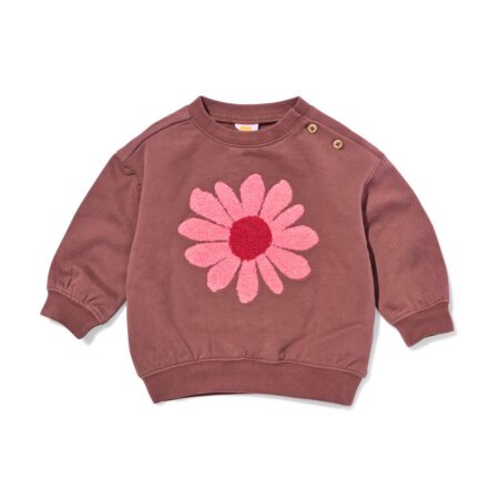 Babytrui bloemen bruin