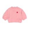 Babytrui sweatstof appel roze