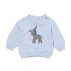 Babytrui sweatstof ezels lichtblauw