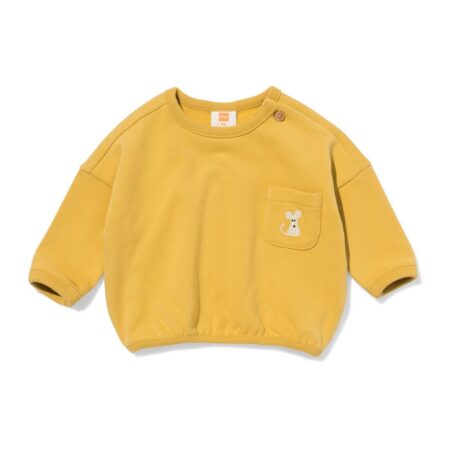 Babytrui sweatstof muizen olijf