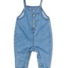 HEMA Babytuinbroek denim middenblauw (middenblauw) | HEMA