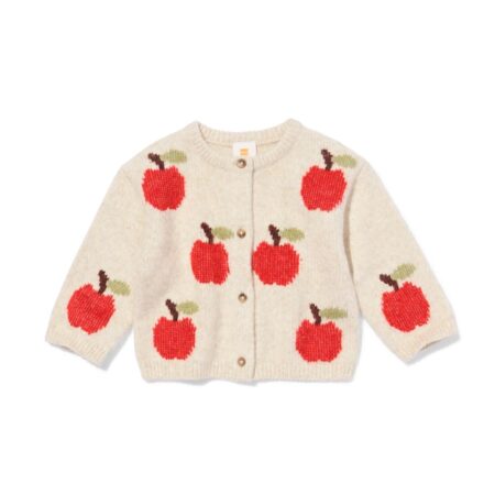 Babyvest fijngebreid appels zand