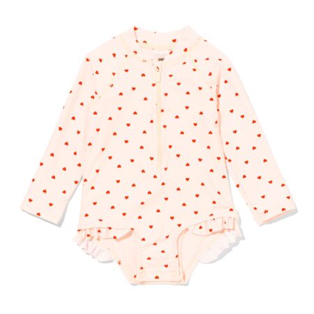 HEMA Babyzwempak hartjes gebroken wit (gebroken wit) | HEMA
