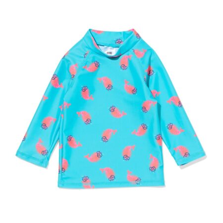 HEMA Babyzwemshirt UPF40+ garnalen felblauw (felblauw) | HEMA