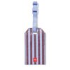 Bagagelabel 5.4x9.6cm strepen (blauw)