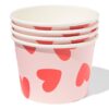 HEMA Bakjes 450ml papier hartjes - 4 stuks (rood) | HEMA