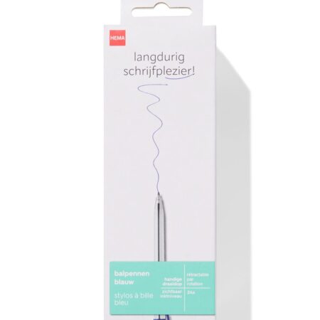 HEMA Balpennen blauwschrijvend - 24 stuks | HEMA