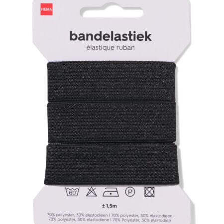 Band elastiek 1.5mx20mm zwart