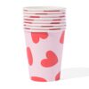 Beker hartjes 8 stuks (rood)