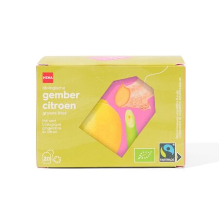 HEMA Biologische groene thee gember citroen - 20 stuks | HEMA