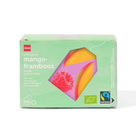 HEMA Biologische groene thee mango framboos - 20 stuks | HEMA