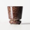 Bloempot ⌀8x8cm keramiek spikkels bruin