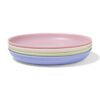 HEMA Bord Ø18.5cm kunststof - 4 stuks (multicolor) | HEMA