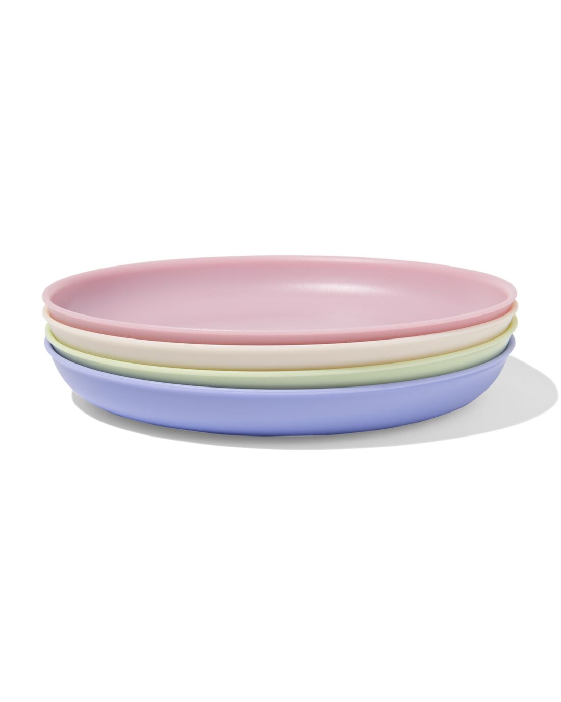 HEMA Bord Ø18.5cm kunststof - 4 stuks (multicolor) | HEMA