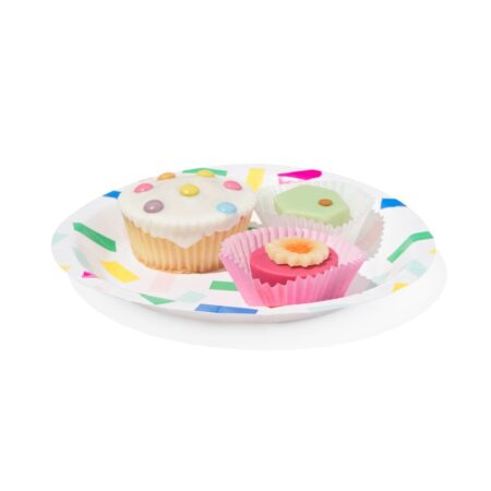HEMA Bord ⌀22.5cm papier confetti - 8 stuks (multicolor) | HEMA
