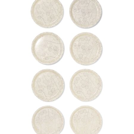 HEMA Borden ⌀22.5cm papier bloemen - 8 stuks | HEMA