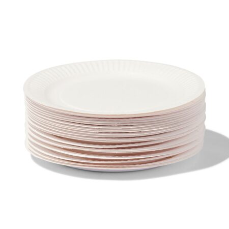 HEMA Bordjes karton Ø17.5 cm 20 stuks (wit) | HEMA