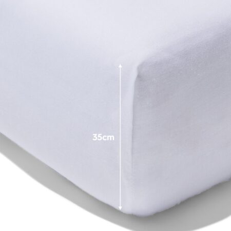 HEMA Boxspring hoeslaken 160x200cm zacht katoen wit (wit) | HEMA
