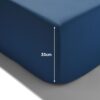 HEMA Boxspring hoeslaken 140x200cm zacht katoen blauw (blauw) | HEMA