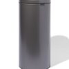 HEMA Brabantia Touch Bin Flat Top prullenbak 30L Platinum (grijs metallic) | HEMA