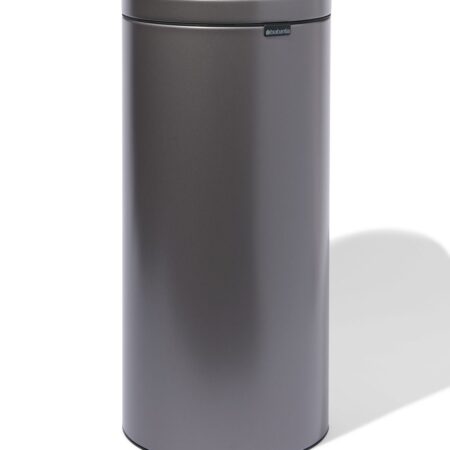 HEMA Brabantia Touch Bin Flat Top prullenbak 30L Platinum (grijs metallic) | HEMA