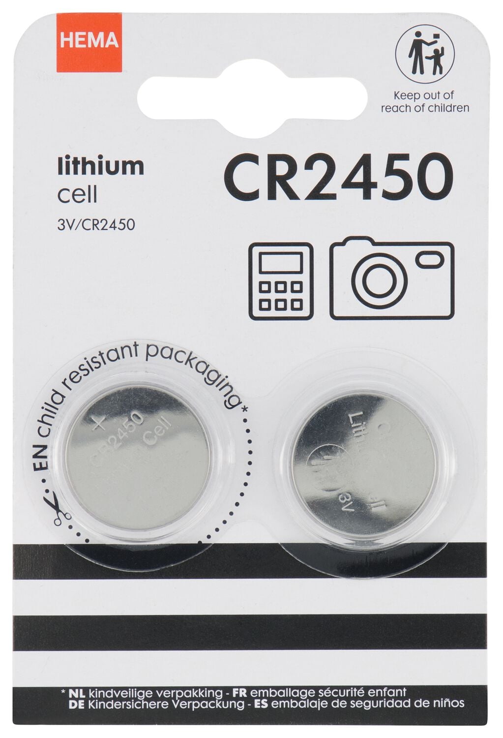 HEMA CR2450 lithium batterijen - 2 stuks | HEMA