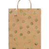 HEMA Cadeautas 24x11x31cm kraft stippen (goud) | HEMA