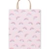 HEMA Cadeautas L 31x24cm papier regenboog (roze) | HEMA