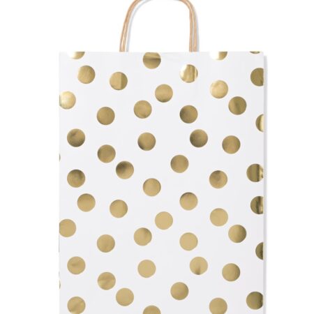 HEMA Cadeautas XL 45x28cm stippen (goud) | HEMA