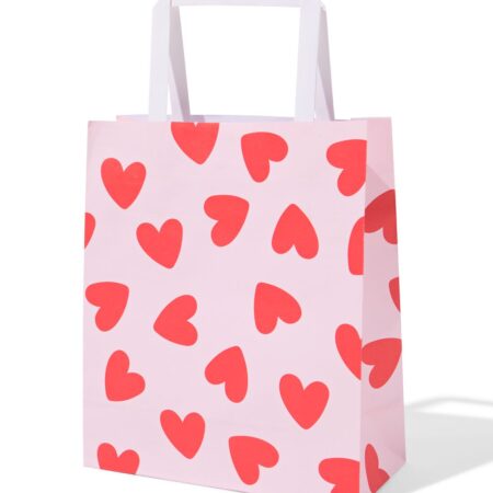 HEMA Cadeautasjes M hart - 6 stuks (rood) | HEMA