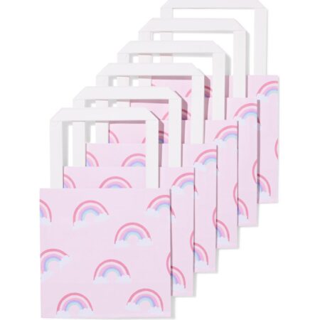 HEMA Cadeautasjes S 21x13x21cm regenboog - 6 stuks (roze) | HEMA