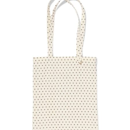 HEMA Canvas tas 42x36cm beren (gebroken wit) | HEMA