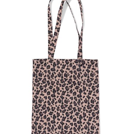 HEMA Canvas tas 42x36cm luipaard (bruin) | HEMA
