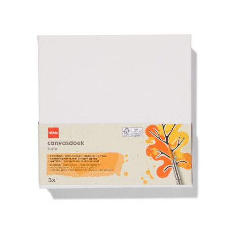 HEMA Canvasdoeken 280gsm 20x20 - 3 stuks | HEMA