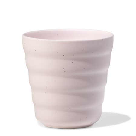 HEMA Cappuccinomok 300ml Trend aardewerk roze spikkels (roze) | HEMA