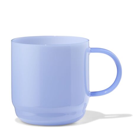 HEMA Cappuccinomok 400ml glas blauw (blauw) | HEMA