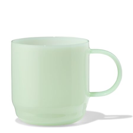 HEMA Cappuccinomok 400ml glas groen (groen) | HEMA