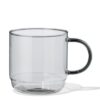 HEMA Cappuccinomok 440ml glas antraciet (antraciet) | HEMA