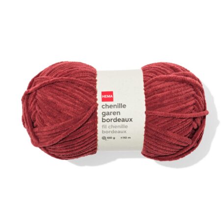 HEMA Chenille garen100g 110m bordeaux | HEMA