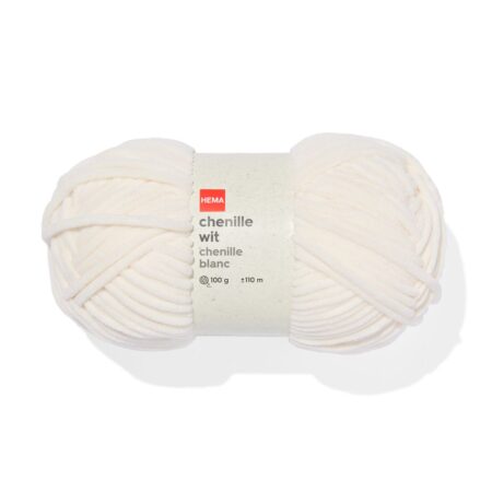 HEMA Chenille wit 100gram 110meter | HEMA