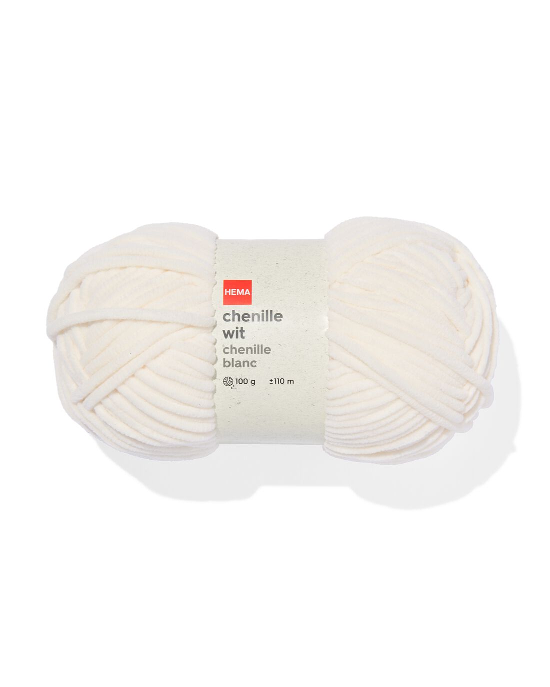HEMA Chenille wit 100gram 110meter | HEMA