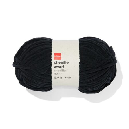 HEMA Chenille zwart 100gram 110meter | HEMA