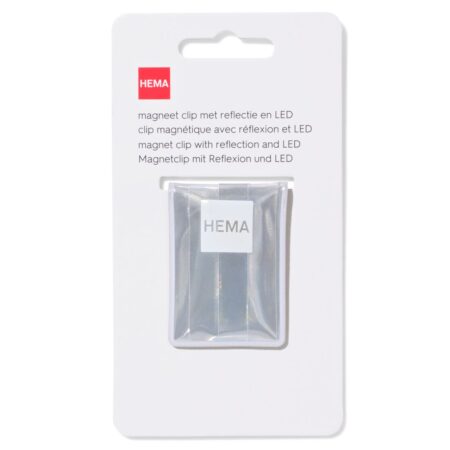 HEMA Clip met reflectie led (grijs metallic) | HEMA