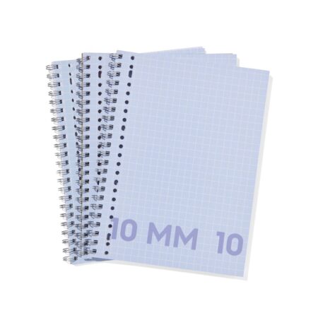 HEMA Collegeblokken blauw A4 geruit 10mm - 3 stuks (blauw) | HEMA